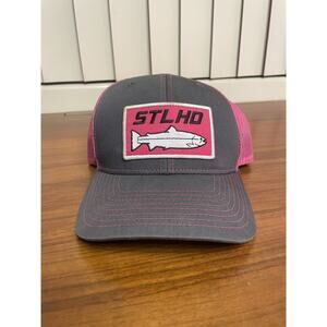 RICHARDSON STLHD 112 Adjustable SnapBack Trucker Fishing Hunting Hat Pink & Gray